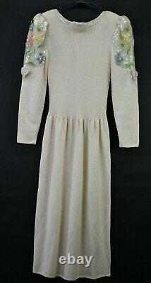 Size 10 Vintage Dead Stock Don Sayres Hand Loomed Sequins $550 Retial Dress