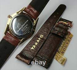 TAKANO Chateau Nobel Full Original Dead Stock Manual Vintage Watch 1962's OH