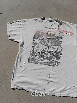 The Casualties Vintage 90s Beat Up Crusty Distressed Punk Shirt Oi Crust XL Punk