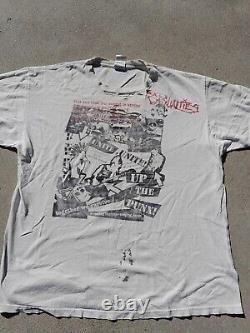 The Casualties Vintage 90s Beat Up Crusty Distressed Punk Shirt Oi Crust XL Punk