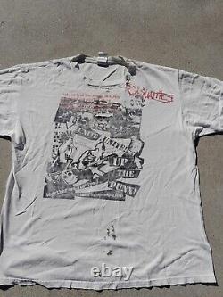 The Casualties Vintage 90s Beat Up Crusty Distressed Punk Shirt Oi Crust XL Punk