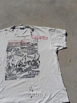 The Casualties Vintage 90s Beat Up Crusty Distressed Punk Shirt Oi Crust XL Punk