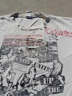 The Casualties Vintage 90s Beat Up Crusty Distressed Punk Shirt Oi Crust XL Punk