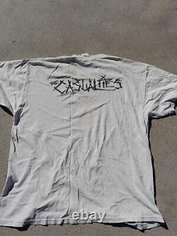 The Casualties Vintage 90s Beat Up Crusty Distressed Punk Shirt Oi Crust XL Punk