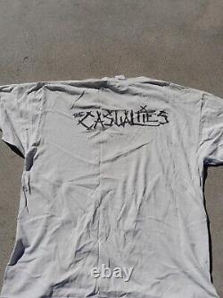 The Casualties Vintage 90s Beat Up Crusty Distressed Punk Shirt Oi Crust XL Punk