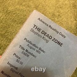 The Dead Zone by Stephen King (1980 Signet) advance reading copy RARE