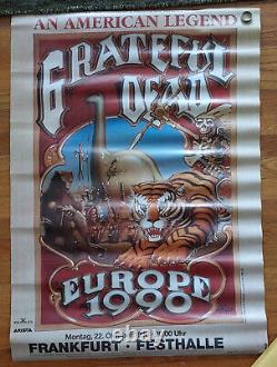 The GRATEFUL DEAD Frankfort Europe 1990 Vintage UNUSED CONCERT POSTER 23 ½ x 33