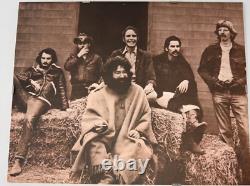 The Grateful Dead Jerry Garcia OOP 1970's Vintage sitting on Hay Bales Picture