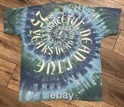 VINTAGE GRATEFUL DEAD DANCING SKELETONS 1990 TOUR TIE DYE SHIRT ORIGINAL XL Lesh