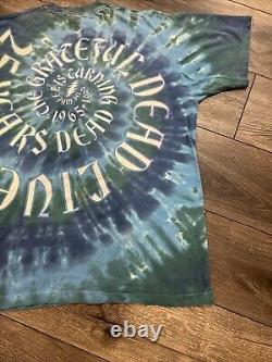 VINTAGE GRATEFUL DEAD DANCING SKELETONS 1990 TOUR TIE DYE SHIRT ORIGINAL XL Lesh