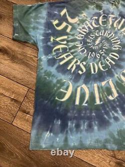 VINTAGE GRATEFUL DEAD DANCING SKELETONS 1990 TOUR TIE DYE SHIRT ORIGINAL XL Lesh