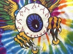 VINTAGE GRATEFUL DEAD ELLIS D T shirt Tie Dye 1990 Flying Eyeball Tee Sz L