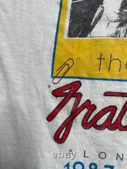 VTG 1987 Grateful Dead Bob Dylan Alone + Together Graphic T-Shirt Size XL