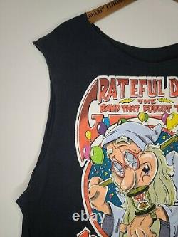VTG 1987 Grateful Dead Double Sided Single Stitch T Shirt, Cut Sleeve 21×28