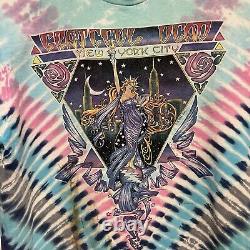 VTG 1988 The Grateful Dead NYC concert shirt XL (Wood Stained) Tye Dye Liberty