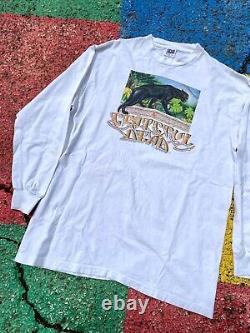 VTG 1989 Grateful Dead Save Rainforest Black Panther L/S Graphic Shirt USA XL