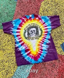 VTG 1989 Grateful Dread Grateful Dead Smoking 420 Rasta Tie Dye Graphic Shirt XL