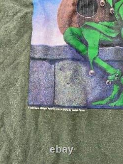 VTG 1995 Grateful Dead Green Jester Maxfield Parrish Cronies Graphic Shirt XL