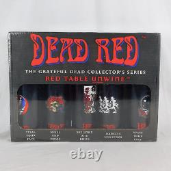 VTG 1996 Dead Red Grateful Dead Red Table UnWine Box Set 5 Bottles Sealed