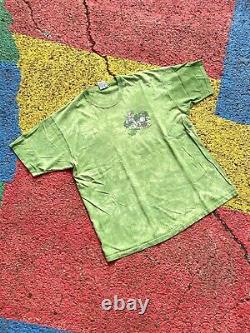 VTG 1996 Grateful Dead Green Tie Dye Golf Tour Shirt Rare USA GDM Liquid Blue XL