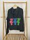 VTG 80s Grateful Dead Colorful Dancing Bear Baja Poncho Hoodie Size XL