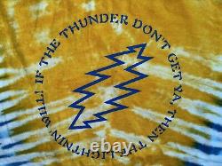 VTG 90s Grateful Dead Head Tie Dye Shirt XL Thunder Don't Get Ya, Lightning Will