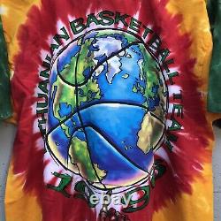 VTG Grateful Dead 1996 Tie dye Team Lithuania Basketball T Shirt Size XL 90's