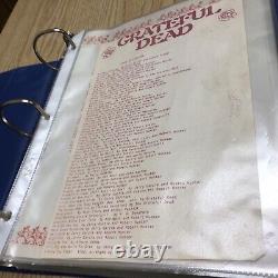 VTG Grateful Dead Over 130 Song Lyric On Paper Plastic Sheets Rock Jam Band