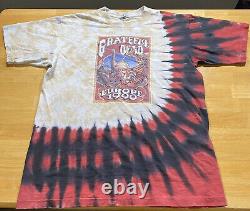 VTG Grateful Dead Shirt Vintage 1990 Europe Tour Liquid Blue Tie Dye XL X-Large
