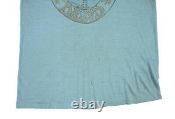 Vintage 1970s HANES USA Large 50/50 Blue GRATEFUL DEAD Stanley Mouse Tee T Shirt