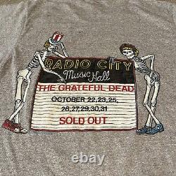 Vintage 1980 Grateful Dead Radio City Music Hall Tour Deadstock Tagged Medium
