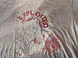 Vintage 1980s THE EXPLOITED Punks Not Dead OG paper thin T Shirt L Grail