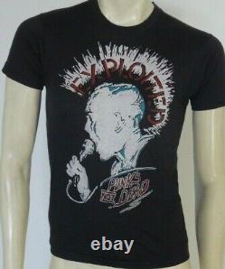 Vintage 1980s The Exploited Punks Not Dead Screen Stars Tee Shirt Black Medium