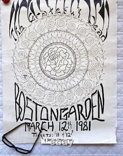 Vintage 1981 Fan Created Grateful Dead Poster Christina Schreiber Boston Garden