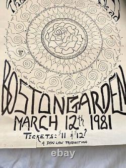 Vintage 1981 Fan Created Grateful Dead Poster Christina Schreiber Boston Garden