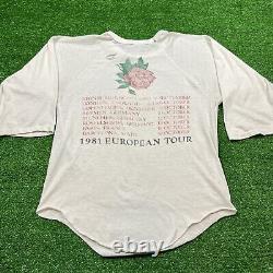 Vintage 1981 Grateful Dead European Tour Stanley Mouse Raglan T-Shirt Original S