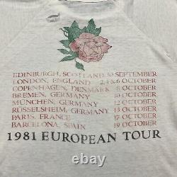 Vintage 1981 Grateful Dead European Tour Stanley Mouse Raglan T-Shirt Original S