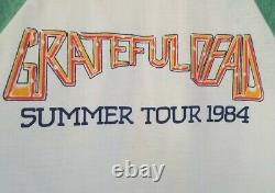 Vintage 1984 Grateful Dead Ragland T Shirt Baseball Style Size M, 80's Dead Head