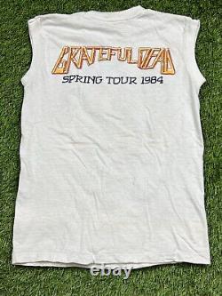 Vintage 1984 Grateful Dead Spring Tour Sleeveless Shirt Men's S Double Sided USA