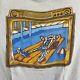 Vintage 1985 Grateful Dead Mens T Shirt Skeleton On Raft In Pool On TV Hanes XL