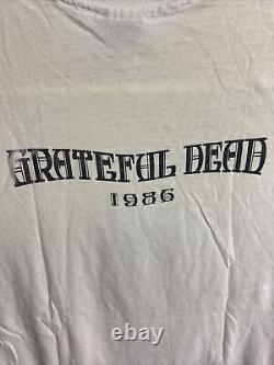 Vintage 1985 Grateful Dead Mens T Shirt Skeleton On Raft In Pool On TV Hanes XL