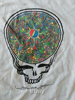 Vintage 1986 RARE Grateful Dead Steal Your Mind White Tshirt SINGLE STITCH