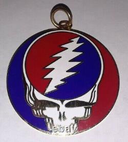Vintage 1987 Grateful Dead Steal Your Face Necklace Pendant / Medallion