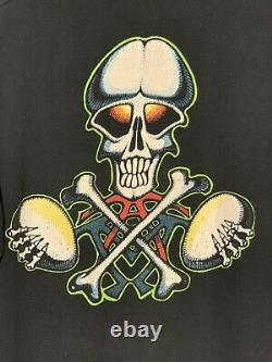 Vintage 1990 Grateful Dead Aoxomoxoa T Shirt L XL 2 Sided GDM Skull 90s Brockum