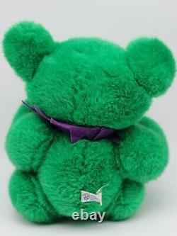 Vintage 1990 Grateful Dead Liquid Blue Teddy Bear 12 Stuffed Plush Toy GREEN