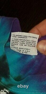 Vintage 1990 Single Stitch Liquid Blue Brockum Grateful Dead Tie Dye Shirt XL