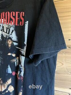 Vintage 1990's 1991 Original Guns n Roses Dead! Rock Band Black T Shirt Large