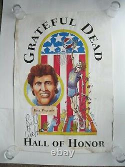 Vintage 1990's GRATEFUL DEAD BILL WALTON SIGNED HALL OF HONOR POSTER