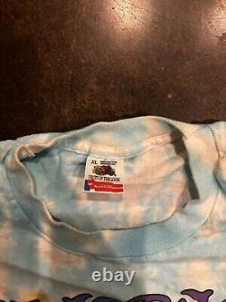 Vintage 1990s GRATEFUL DEAD TIE DYE Band Tee XL Bertha Roses 2 Sided RARE