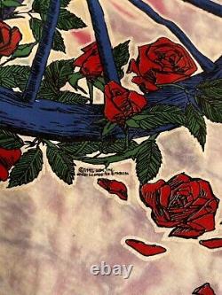 Vintage 1990s GRATEFUL DEAD TIE DYE Band Tee XL Bertha Roses 2 Sided RARE